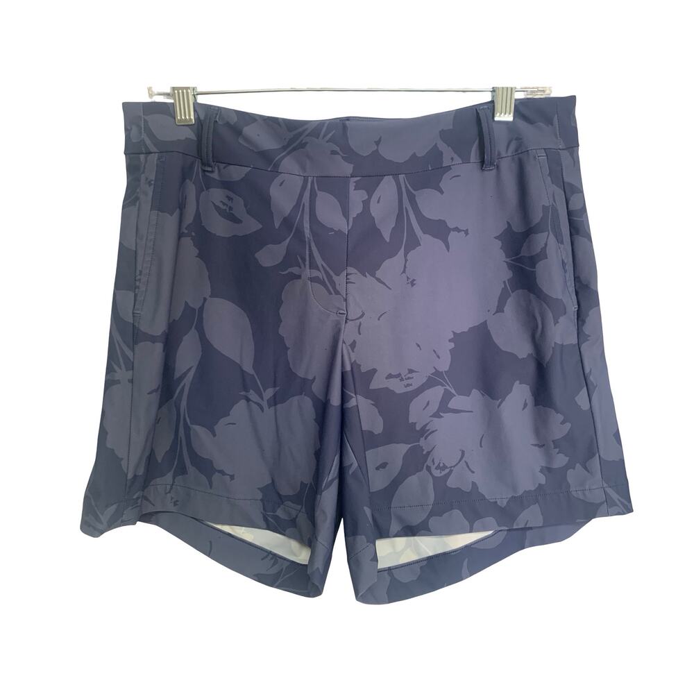 Spanx Board Shorts Women’s Size M– Periwinkle Floral Stretch Fit Activewear,Swim